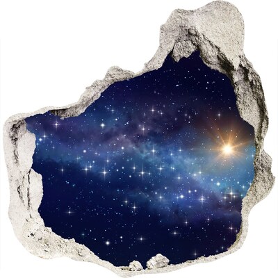 3D wall hole wallpaper Cosmic Space