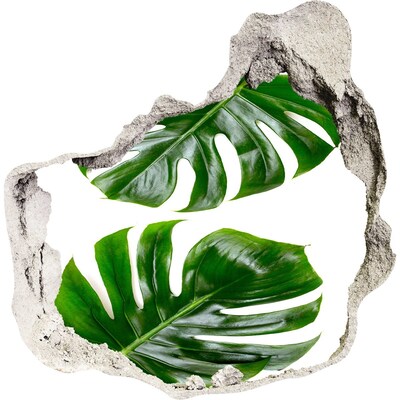 Hole wall sticker Tropical leaves