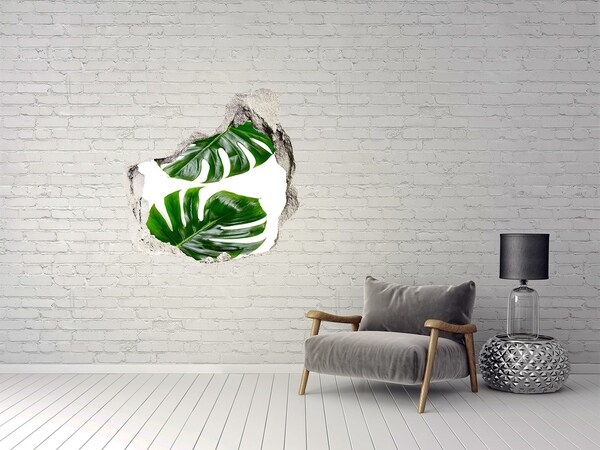 Hole wall sticker Tropical leaves