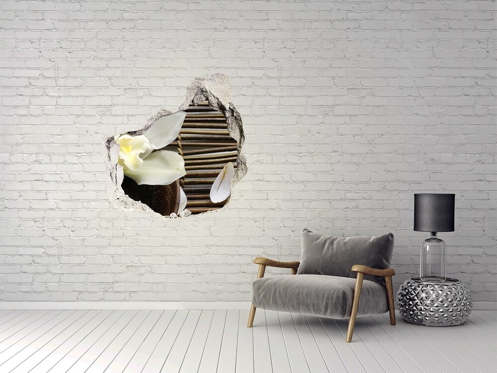 Hole wall sticker Orchid wall mural