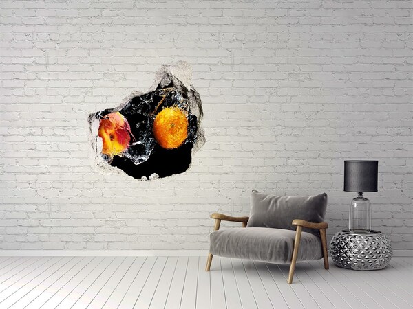 Hole wall sticker Fruity explosion in water