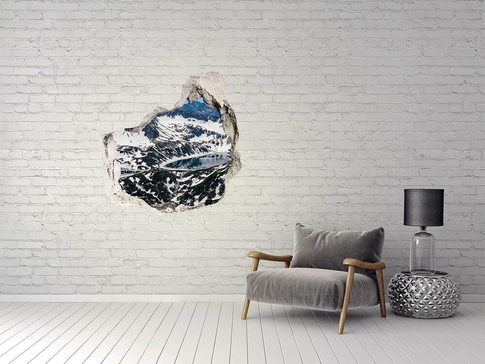 Hole in the wall sticker Lake in the Tatra Mountains