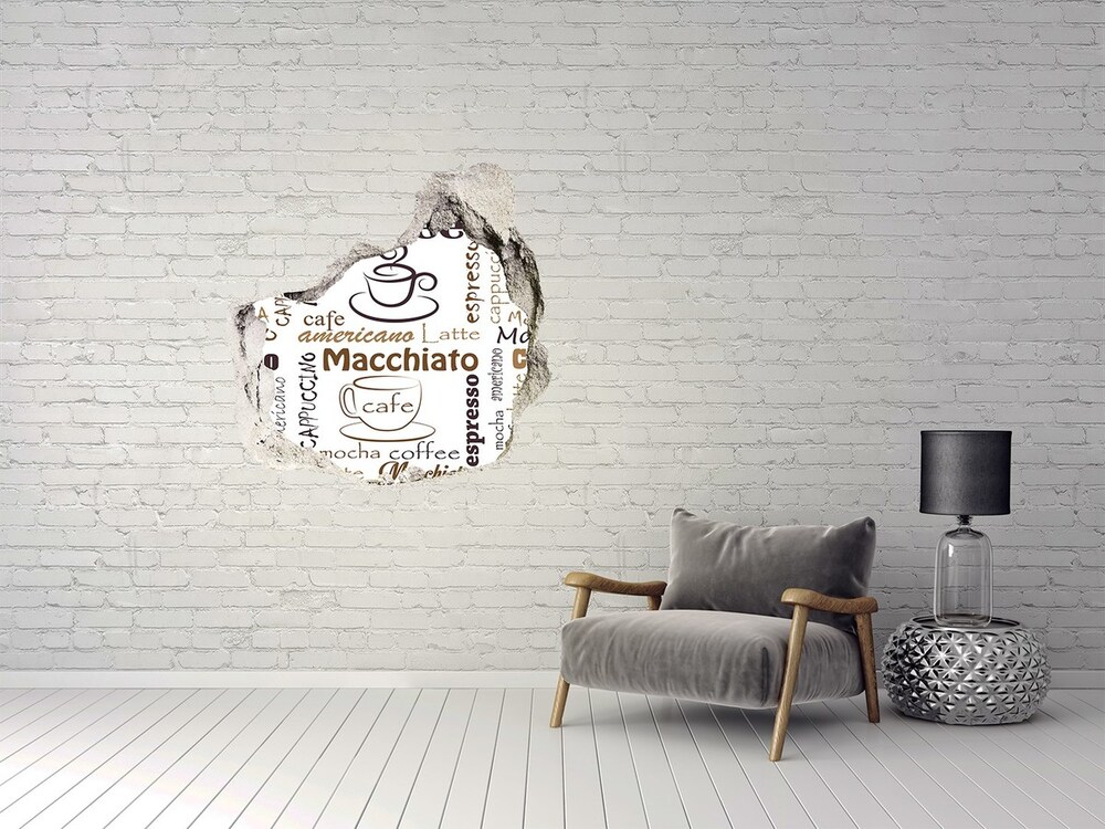 Hole wall sticker Coffee time