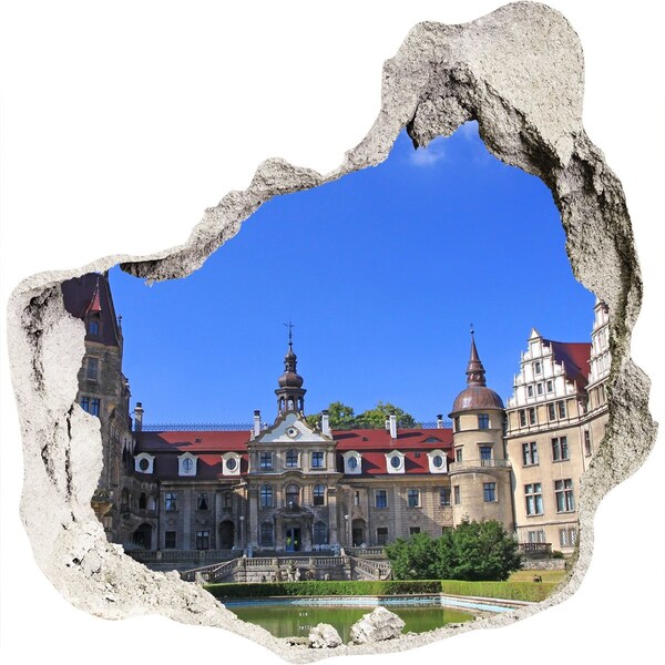 Hole in the wall decal Poland Moszna Castle