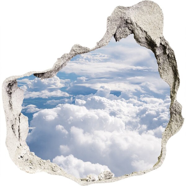 Hole in the wall sticker Clouds in the sky