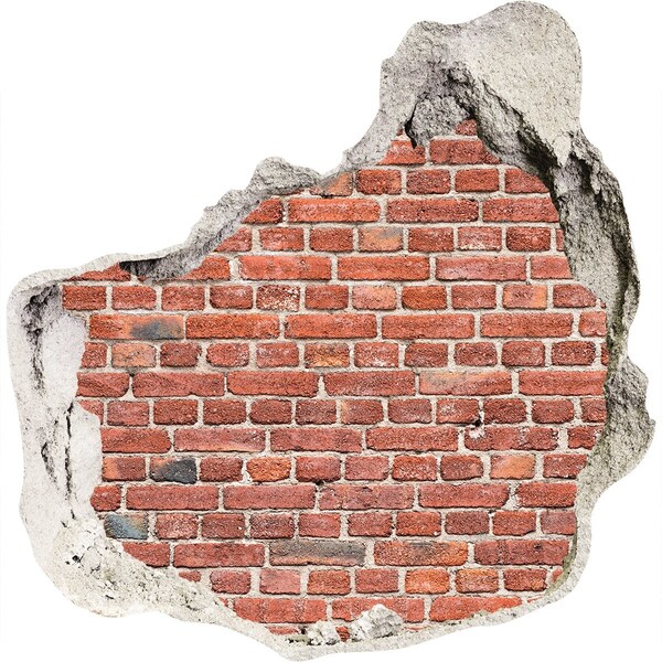 Hole in the wall decal Damaged brick wall