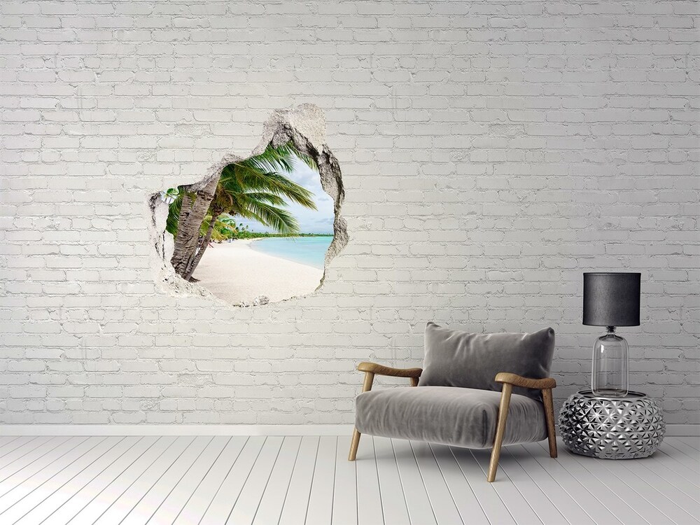 Hole wall sticker Tropical beach