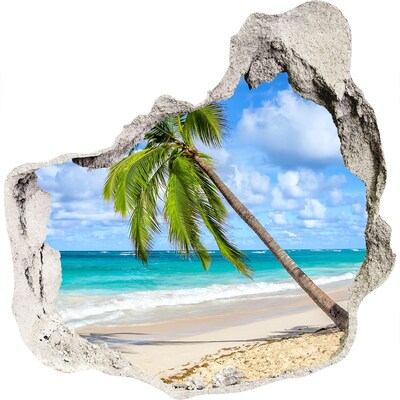 Hole wall sticker Tropical beach