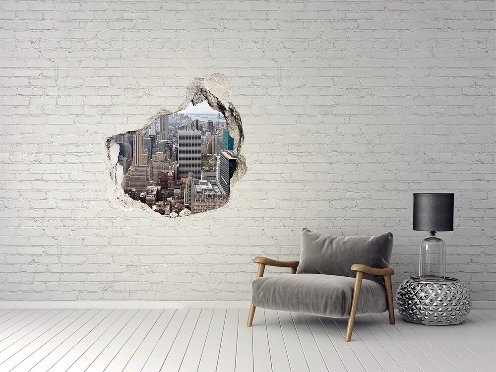 Hole wall sticker New York