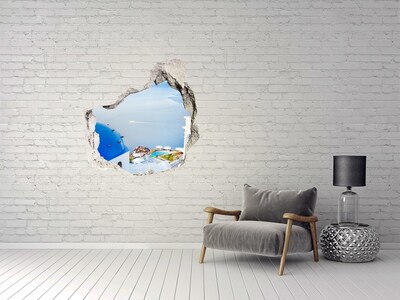 Hole wall sticker View from Santorini