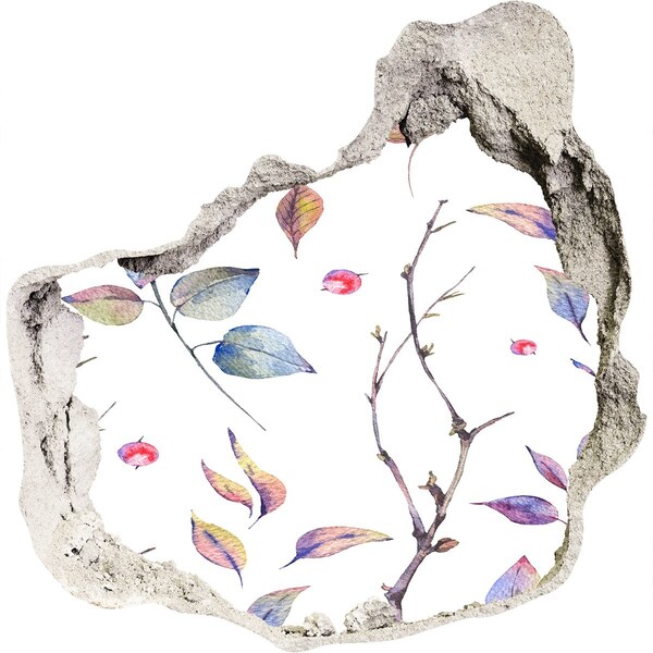 Hole wall sticker Leaves