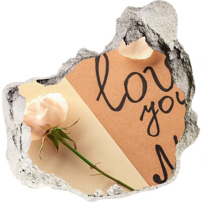 Hole in the wall decal A flower in the heart of the wall