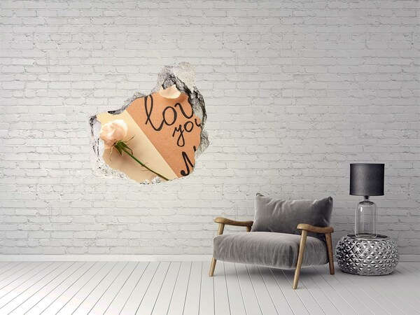 Hole in the wall decal A flower in the heart of the wall