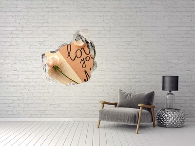 Hole in the wall decal A flower in the heart of the wall