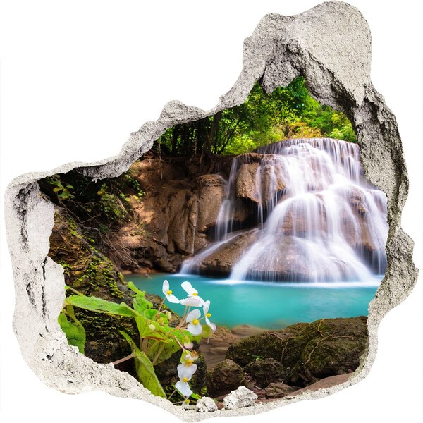 Hole in the wall decal Waterfall in the jungle