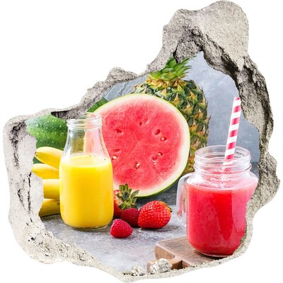 Hole in the wall decal Fruity cocktail paradise