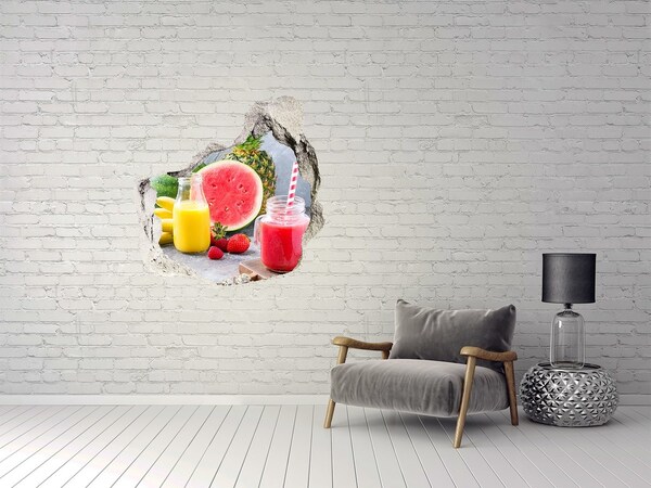 Hole in the wall decal Fruity cocktail paradise