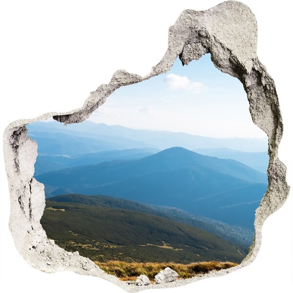Hole in the wall decal Mountain landscape behind the hole in the wall