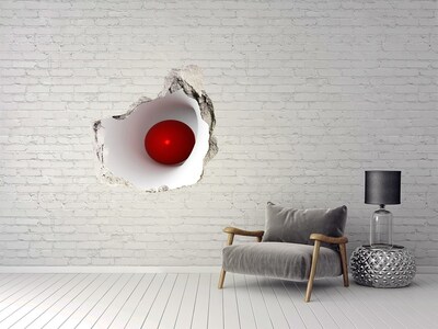 3D wall hole wallpaper Abstraction of the ball