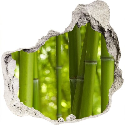 Hole wall sticker Green bamboo grove