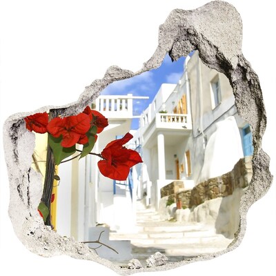 Hole in the wall sticker The charming streets of Greece