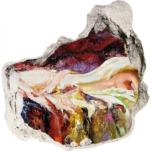 Hole in the wall decal Picturesque mountain landscape