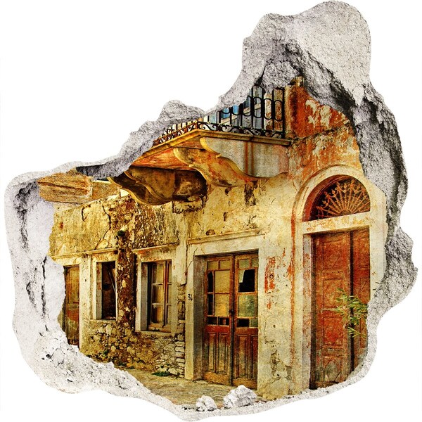 Hole in the wall sticker A ruined house in a picturesque setting