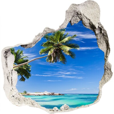 Hole in the wall sticker Tropical beach