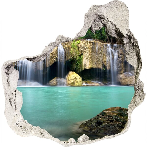 Hole in the wall sticker A waterfall in a paradise setting