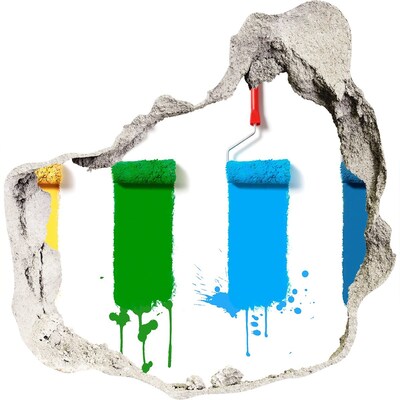 Hole in the wall sticker Painting in a new style