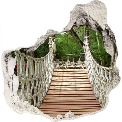 Hole in the wall decal Rope bridge