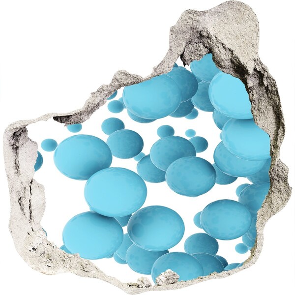 Hole wall sticker Bubbles in blue space