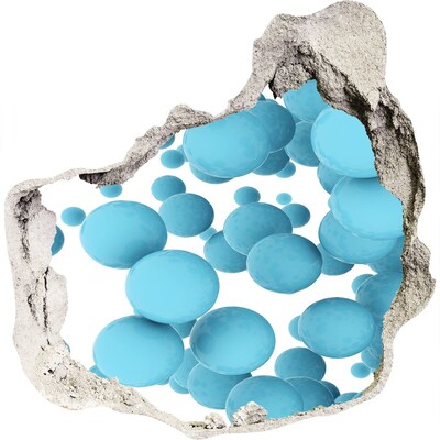 Hole wall sticker Bubbles in blue space