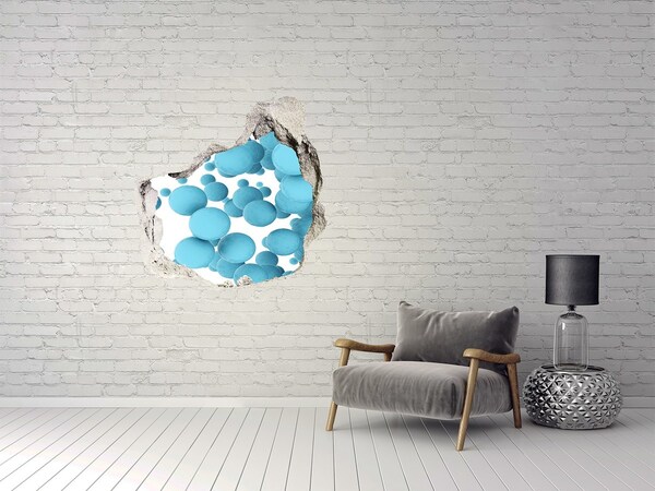 Hole wall sticker Bubbles in blue space
