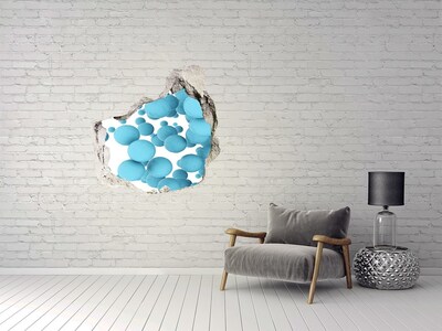 Hole wall sticker Bubbles in blue space