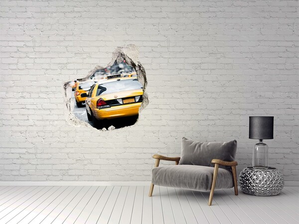 Hole in the wall decal New York taxis