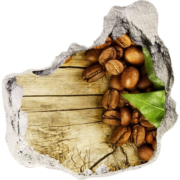 3D wall hole Coffee in a concrete hole