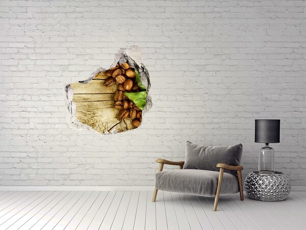 3D wall hole Coffee in a concrete hole