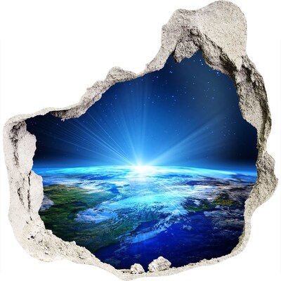 Hole wall sticker Cosmic view of Earth