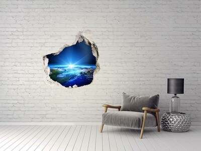Hole wall sticker Cosmic view of Earth