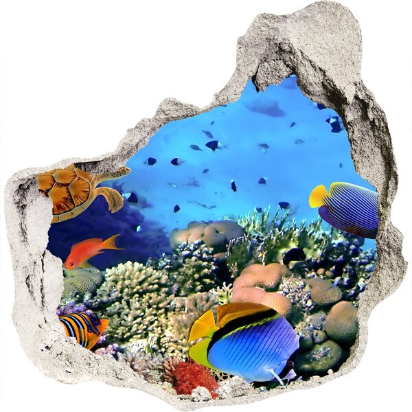 Hole wall sticker Underwater paradise