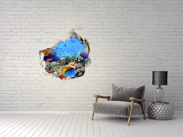 Hole wall sticker Coral reef