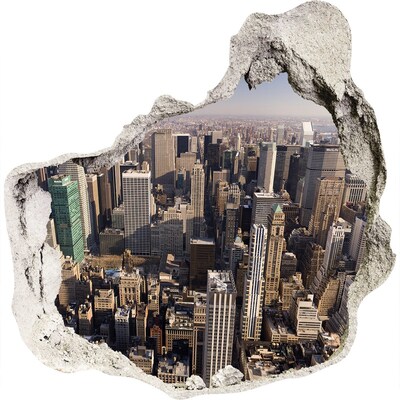 Hole wall sticker View of New York