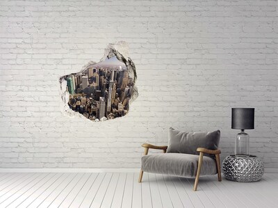Hole wall sticker View of New York