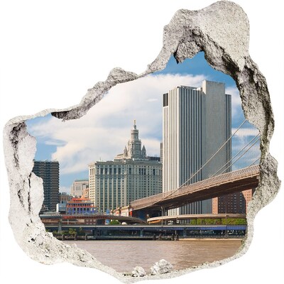 3D wall hole View of New York