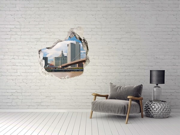 3D wall hole View of New York