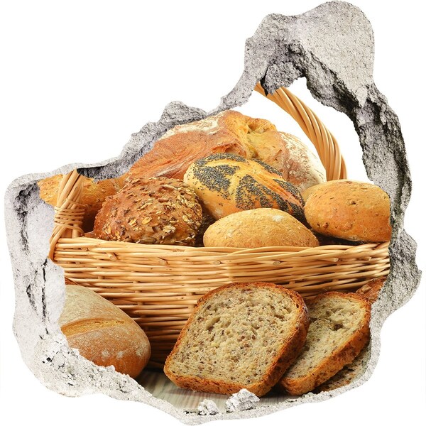 Hole in the wall sticker A basket of fresh bread