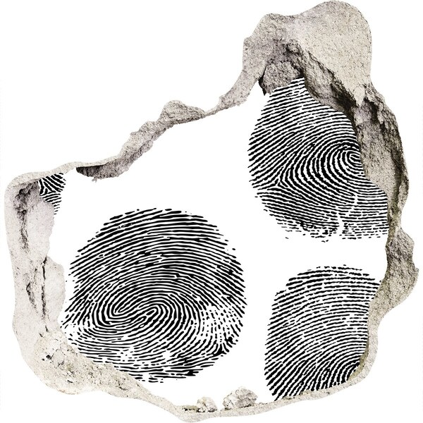 3D wall hole wallpaper Fingerprints