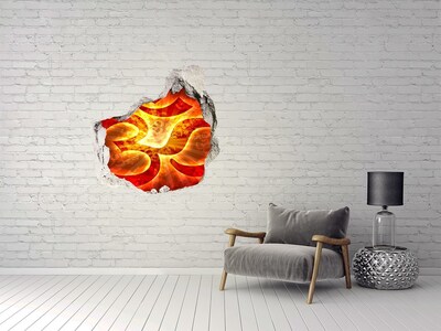 Hole wall sticker The burning sign of the OM