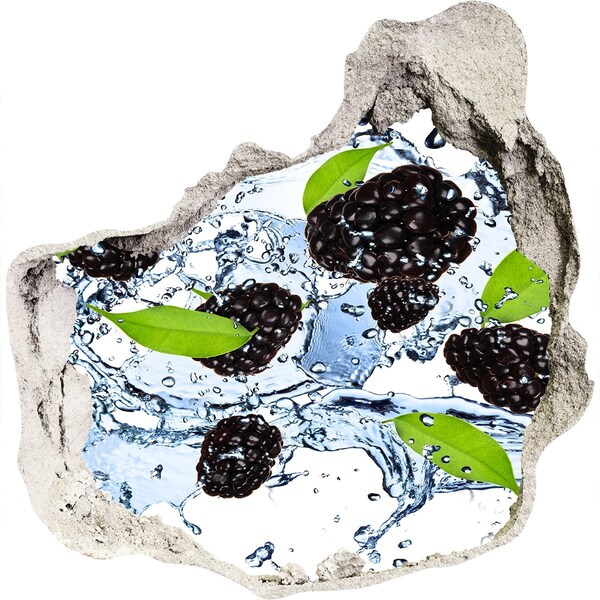 Hole in the wall decal Fruity Blackberry Waterfall